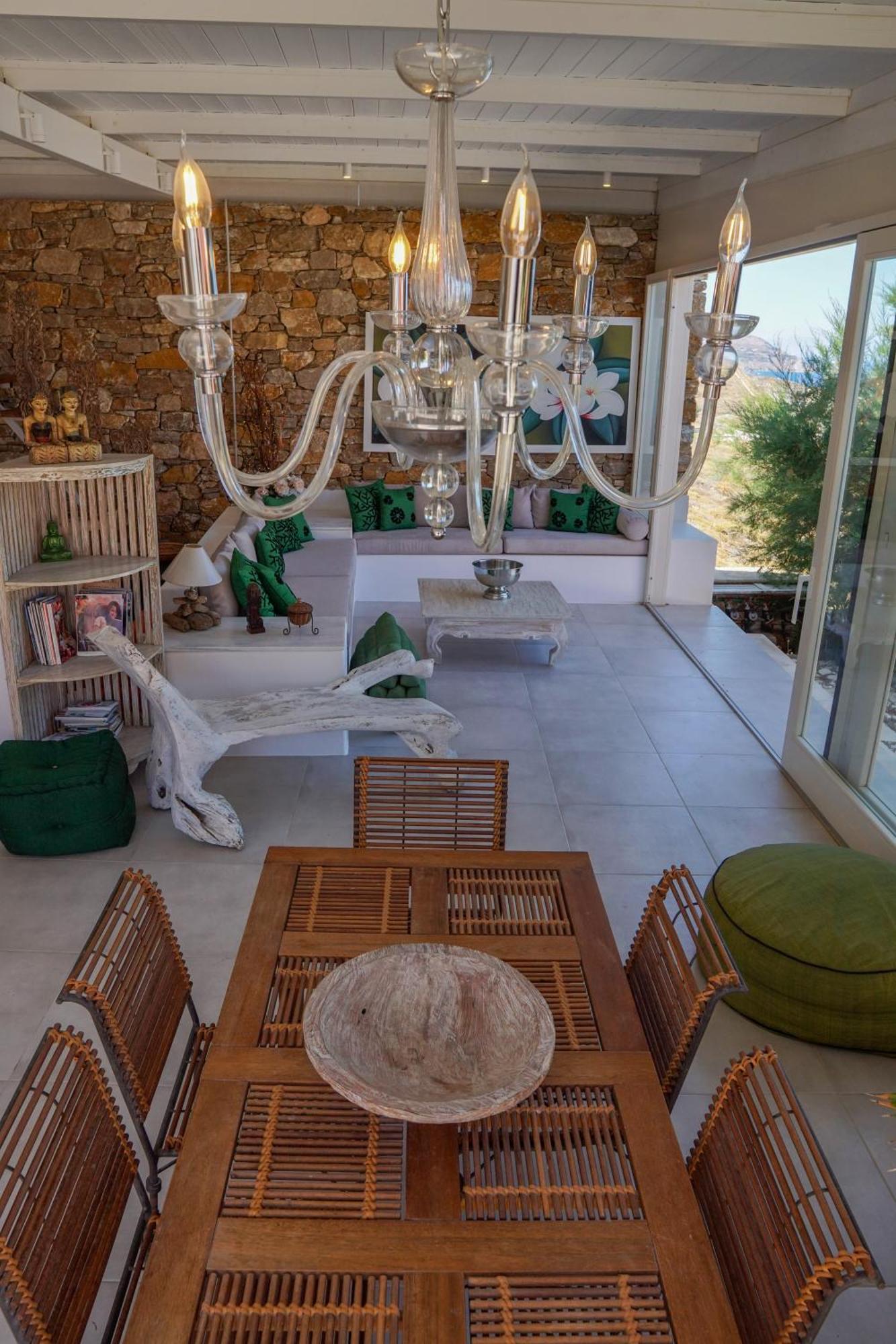 Villa Zen Dans Le Bleu Ermoupoli Esterno foto