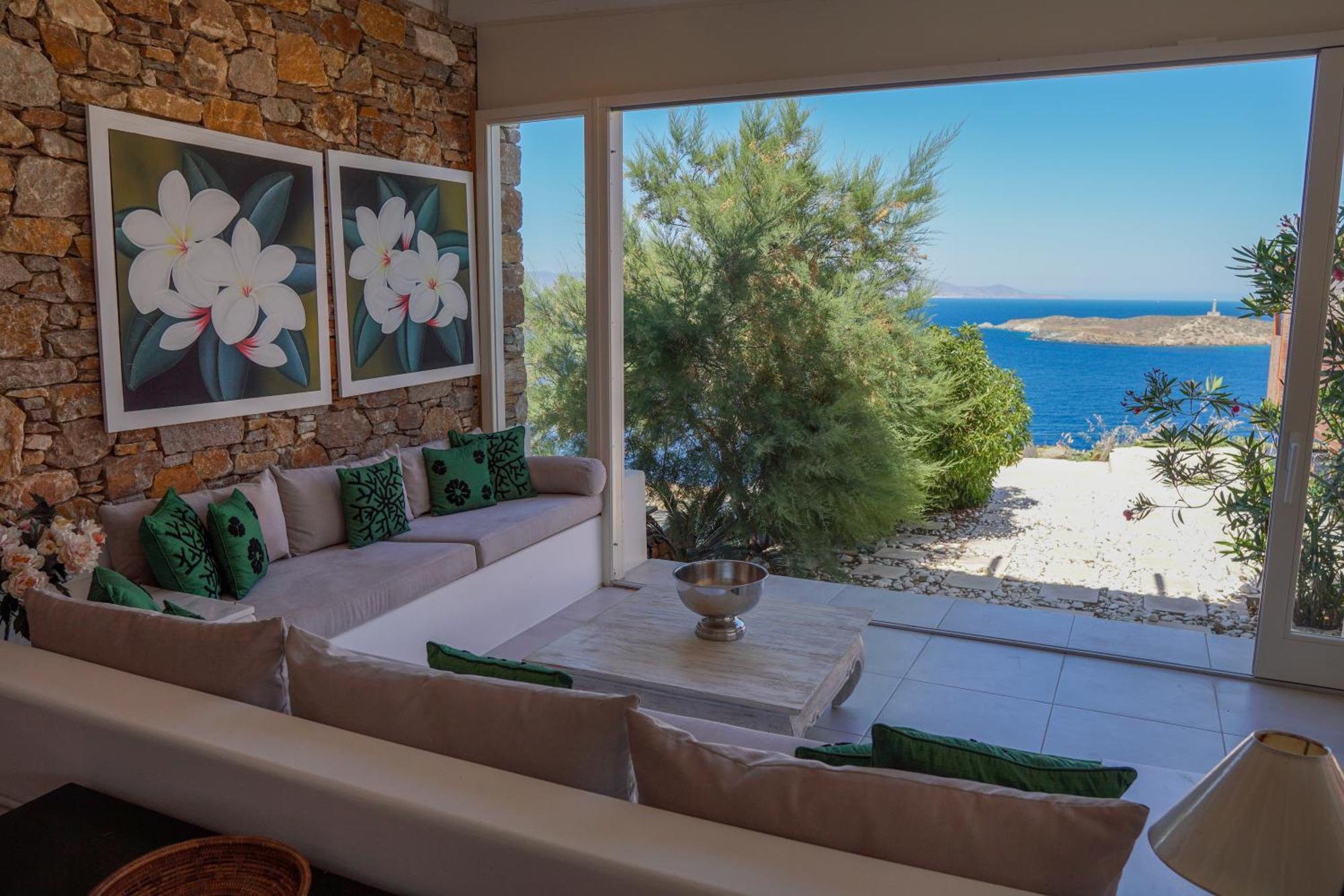 Villa Zen Dans Le Bleu Ermoupoli Esterno foto