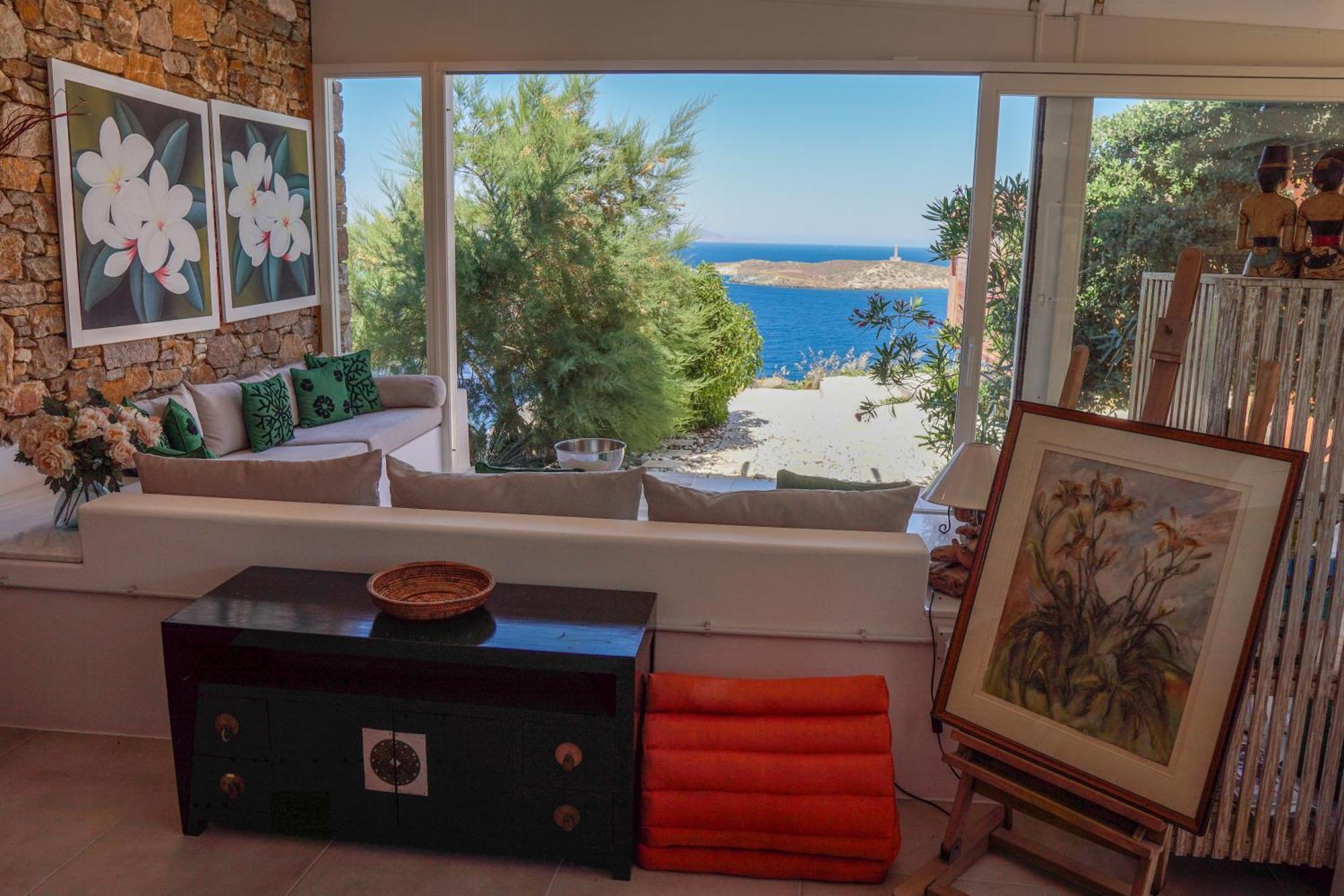 Villa Zen Dans Le Bleu Ermoupoli Esterno foto