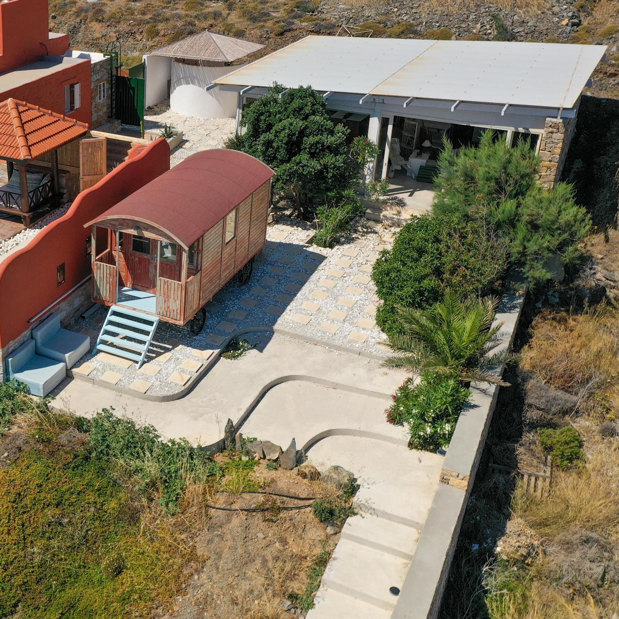 Villa Zen Dans Le Bleu Ermoupoli Esterno foto